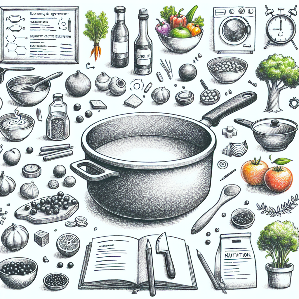 Pastelková ilustrace znázorňující téma: Vaření