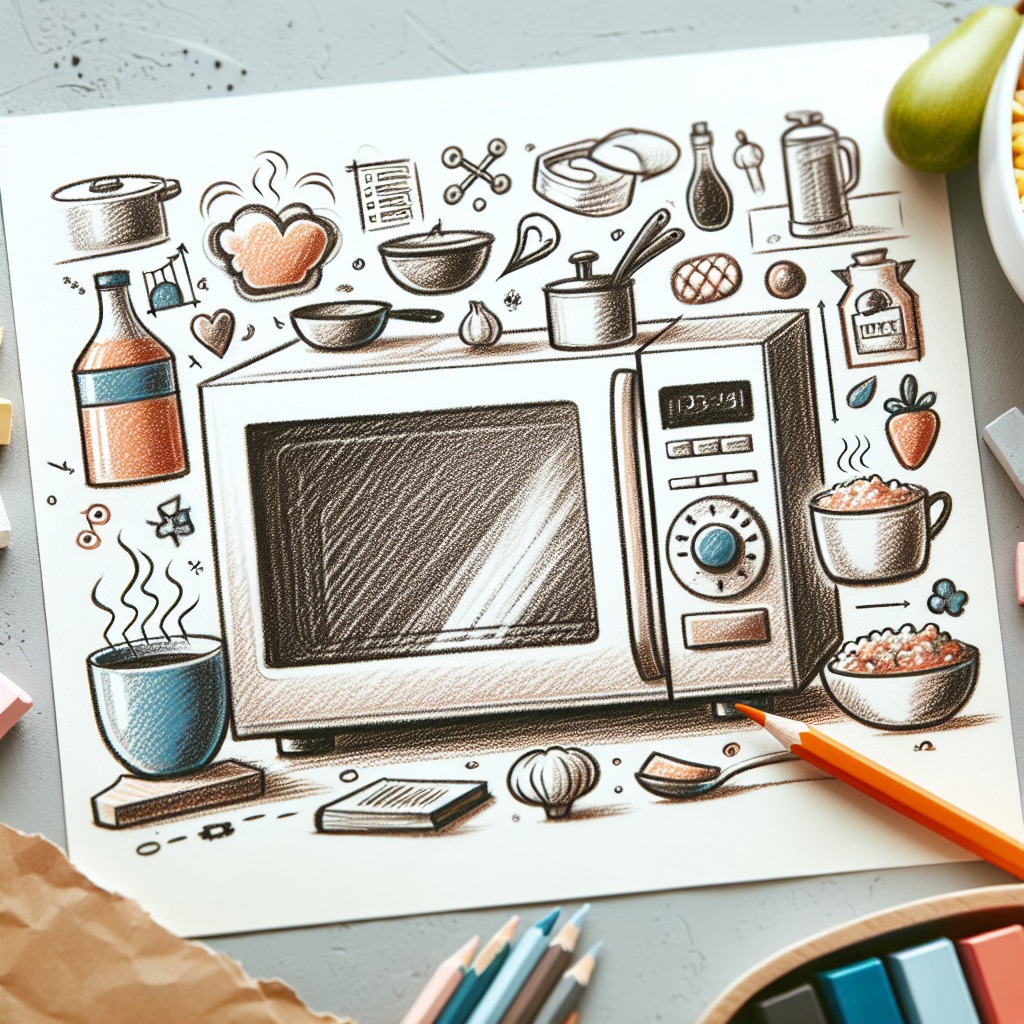 Pastelková ilustrace znázorňující téma: Vaření