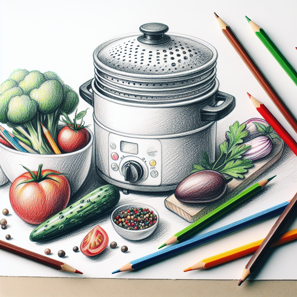 Pastelková ilustrace znázorňující téma: Vaření