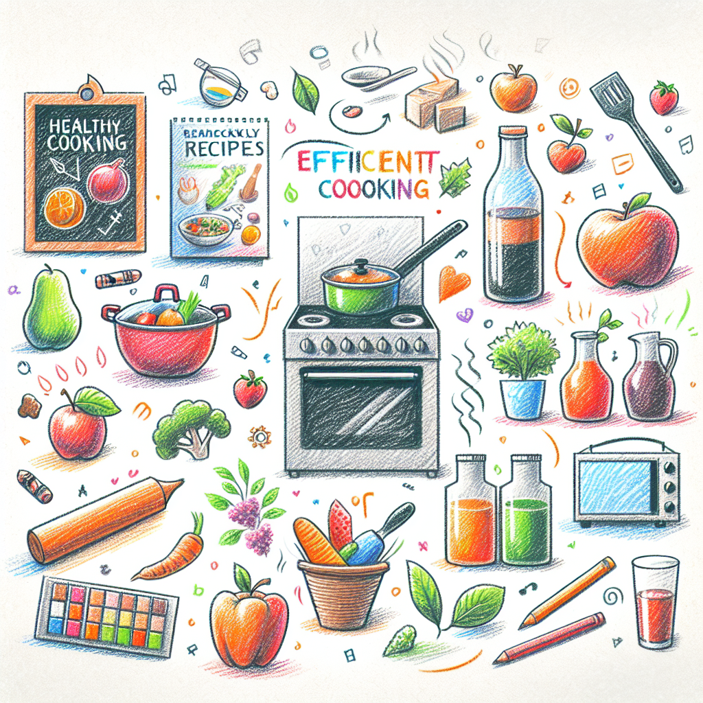 Pastelková ilustrace znázorňující téma: Vaření