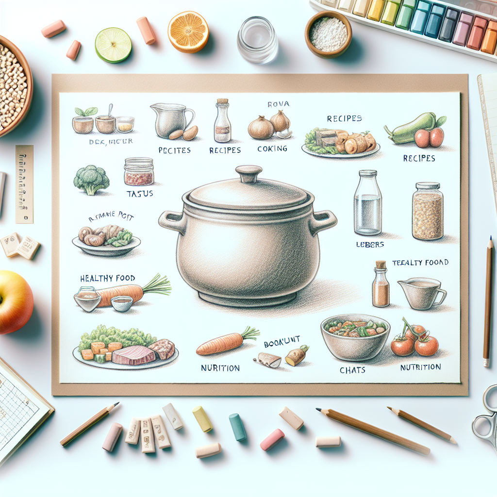 Pastelková ilustrace znázorňující téma: Vaření