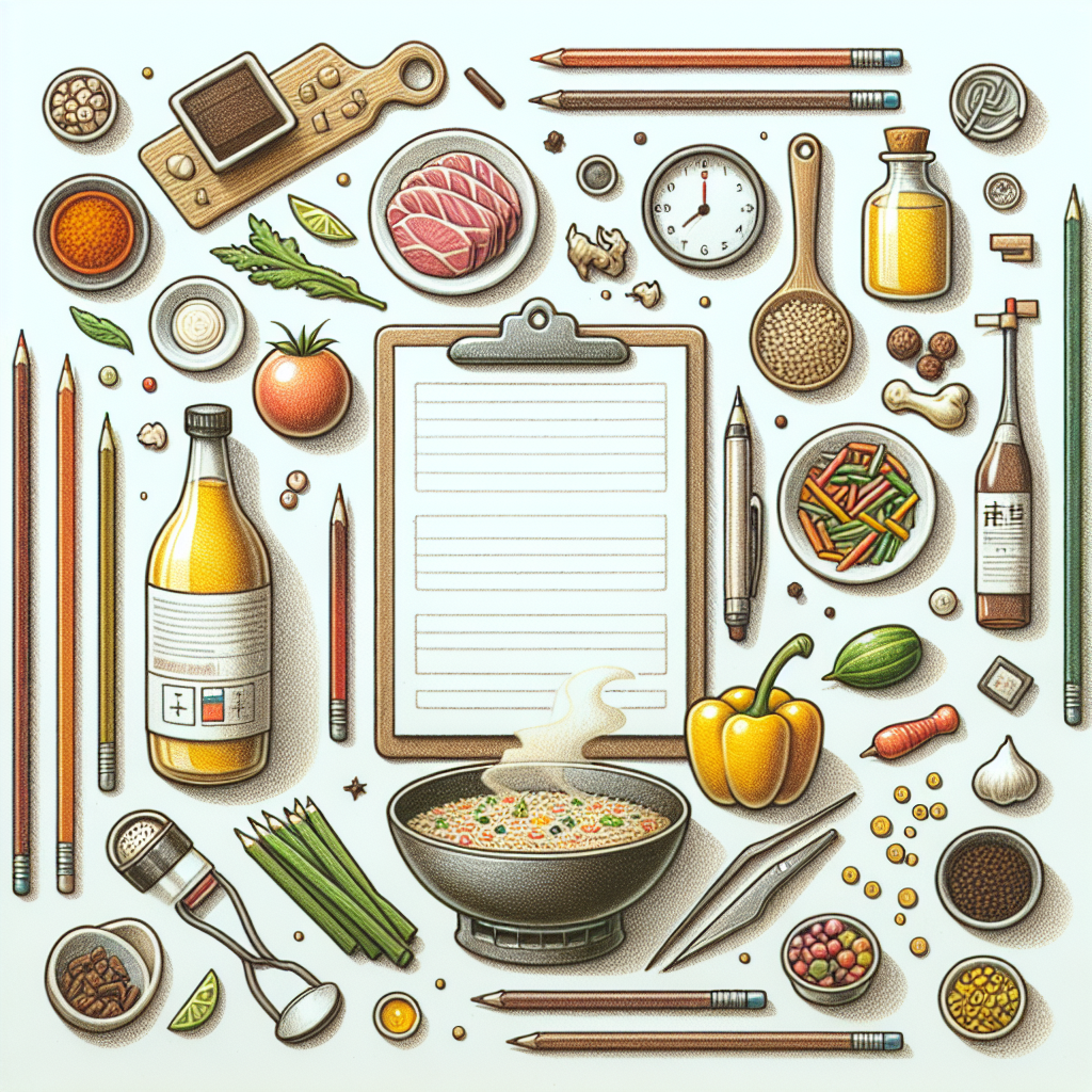 Pastelková ilustrace znázorňující téma: Čínská kuchyně