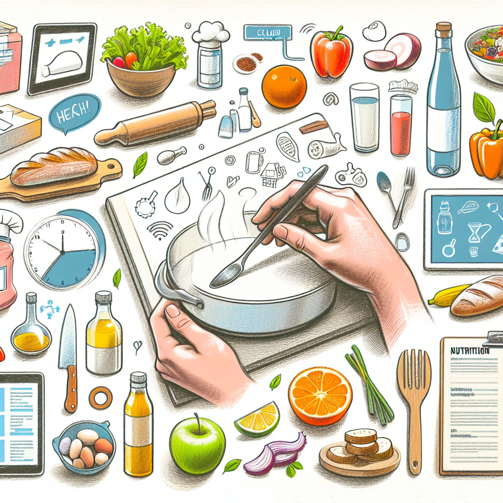 Pastelková ilustrace znázorňující téma: Vaření