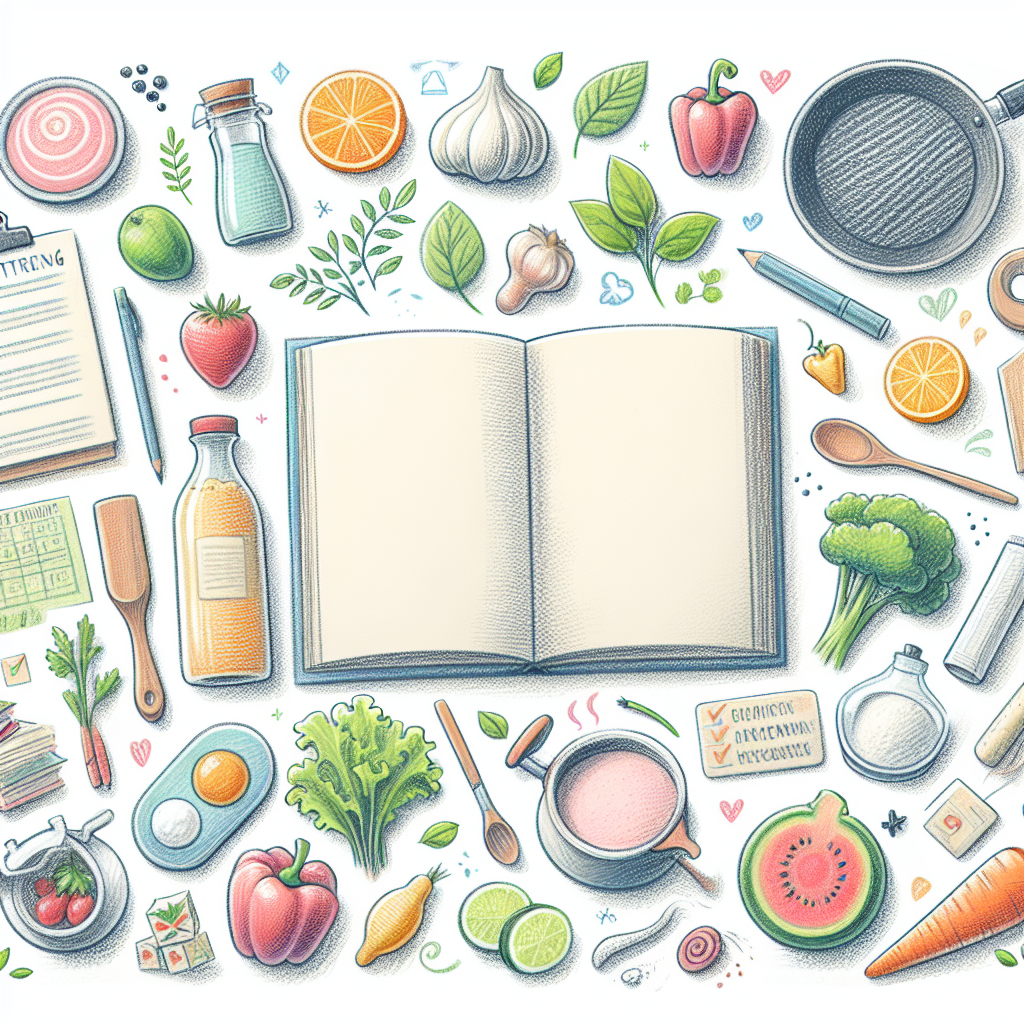 Pastelková ilustrace znázorňující téma: Zdravé vaření