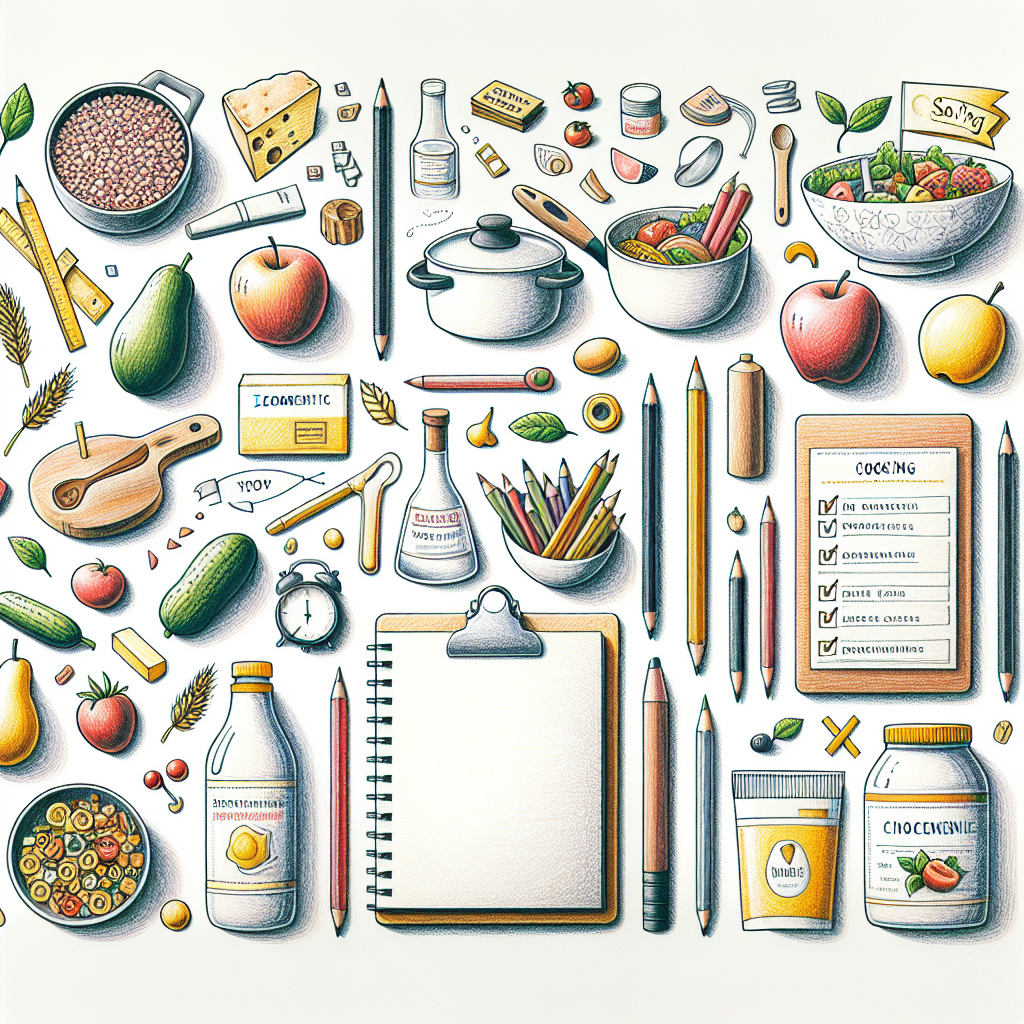Pastelková ilustrace znázorňující téma: Vaření