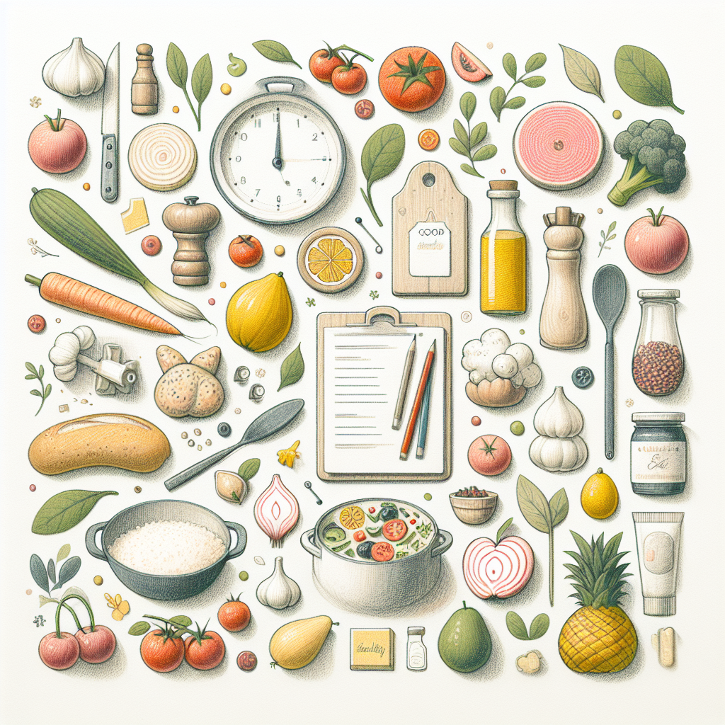 Pastelková ilustrace znázorňující téma: Zdravá výživa