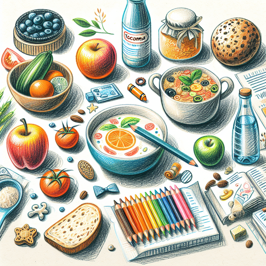 Pastelková ilustrace znázorňující téma: Vaření