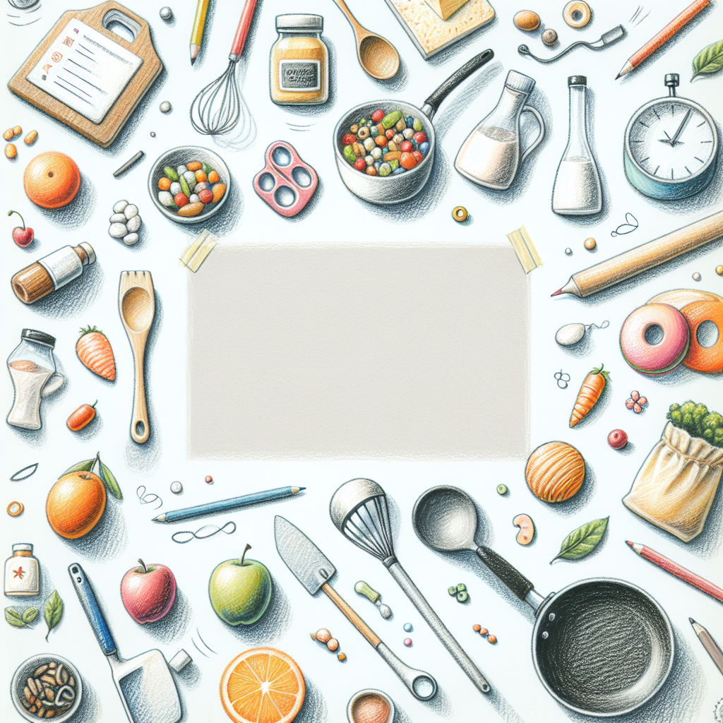 Pastelková ilustrace znázorňující téma: Vaření