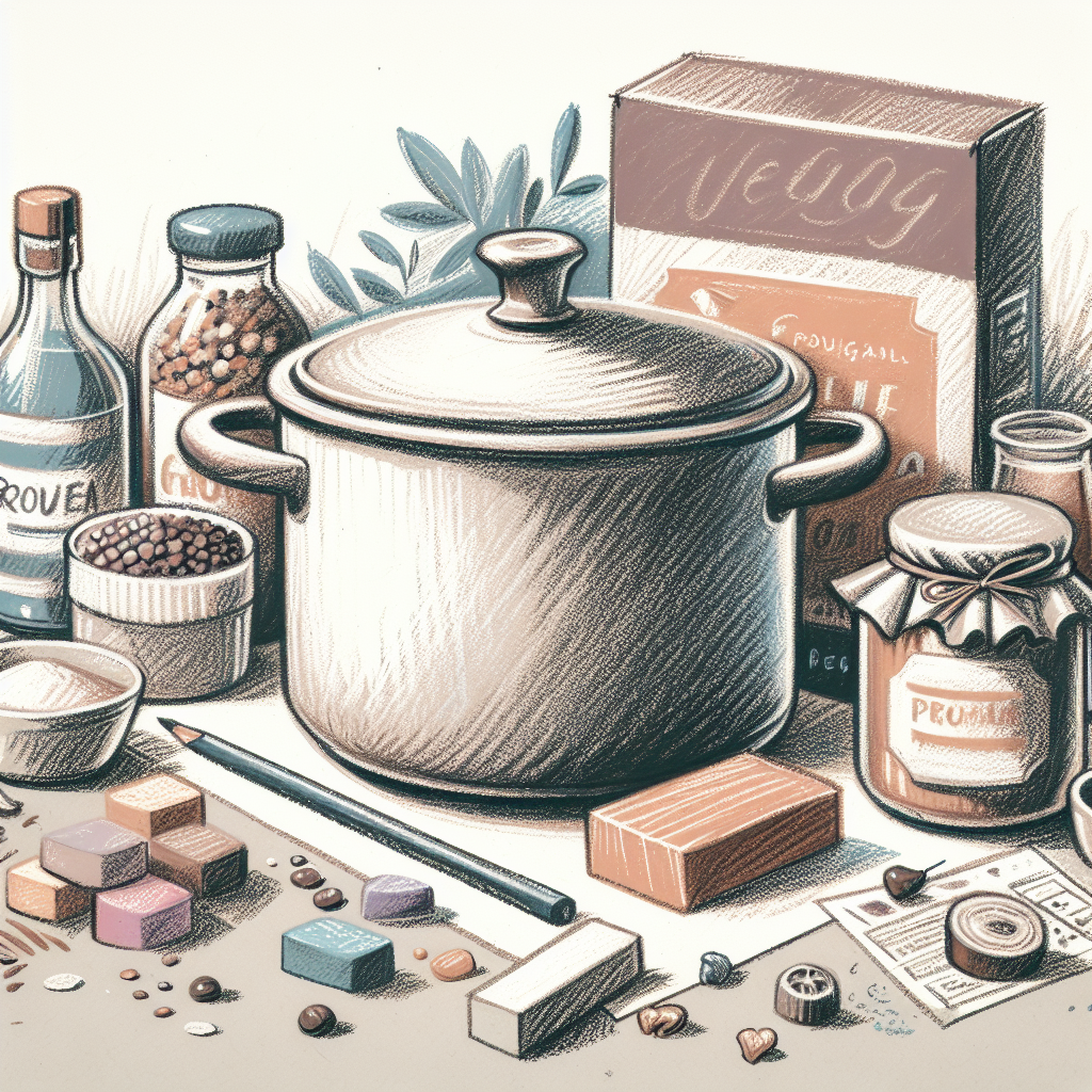 Pastelková ilustrace znázorňující téma: Vaření