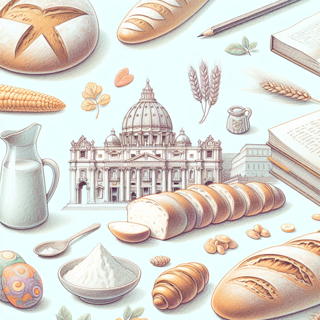 Pastelková ilustrace znázorňující téma: Tradiční pokrmy