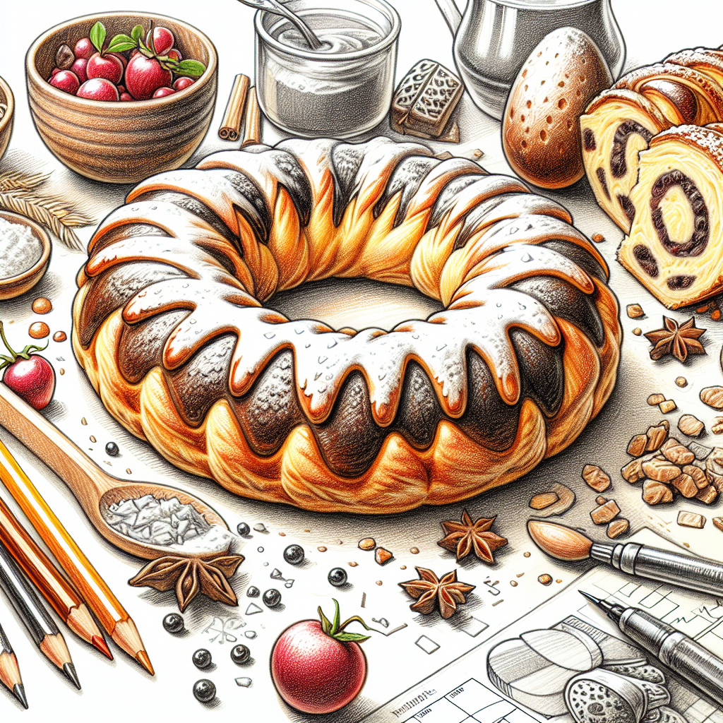 Pastelková ilustrace znázorňující téma: Česká kuchyně