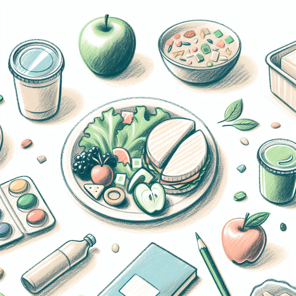 Pastelková ilustrace znázorňující téma: Veganská strava