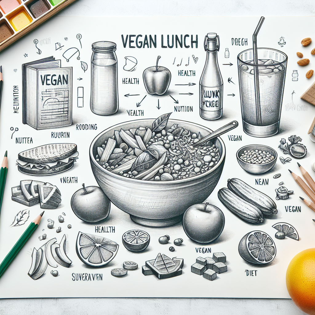 Pastelková ilustrace znázorňující téma: Veganská strava