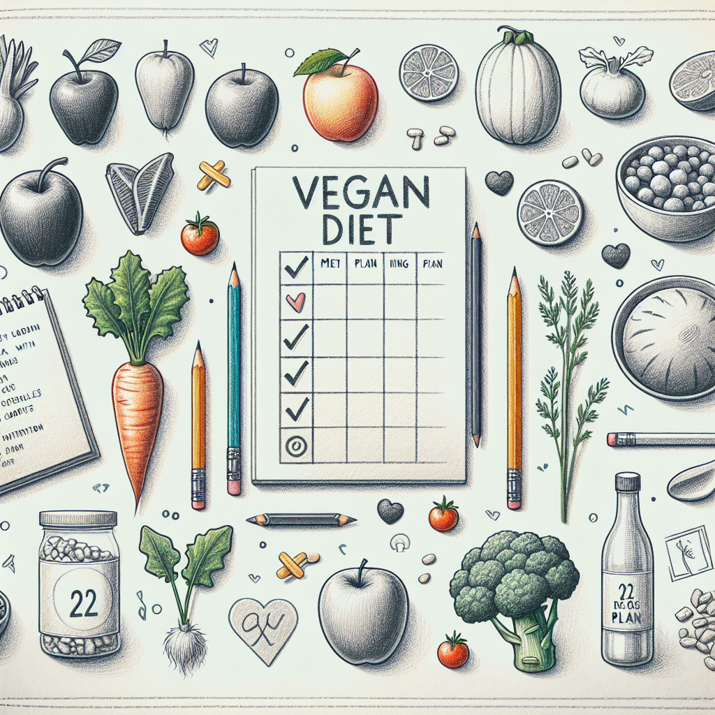 Pastelková ilustrace znázorňující téma: Veganství