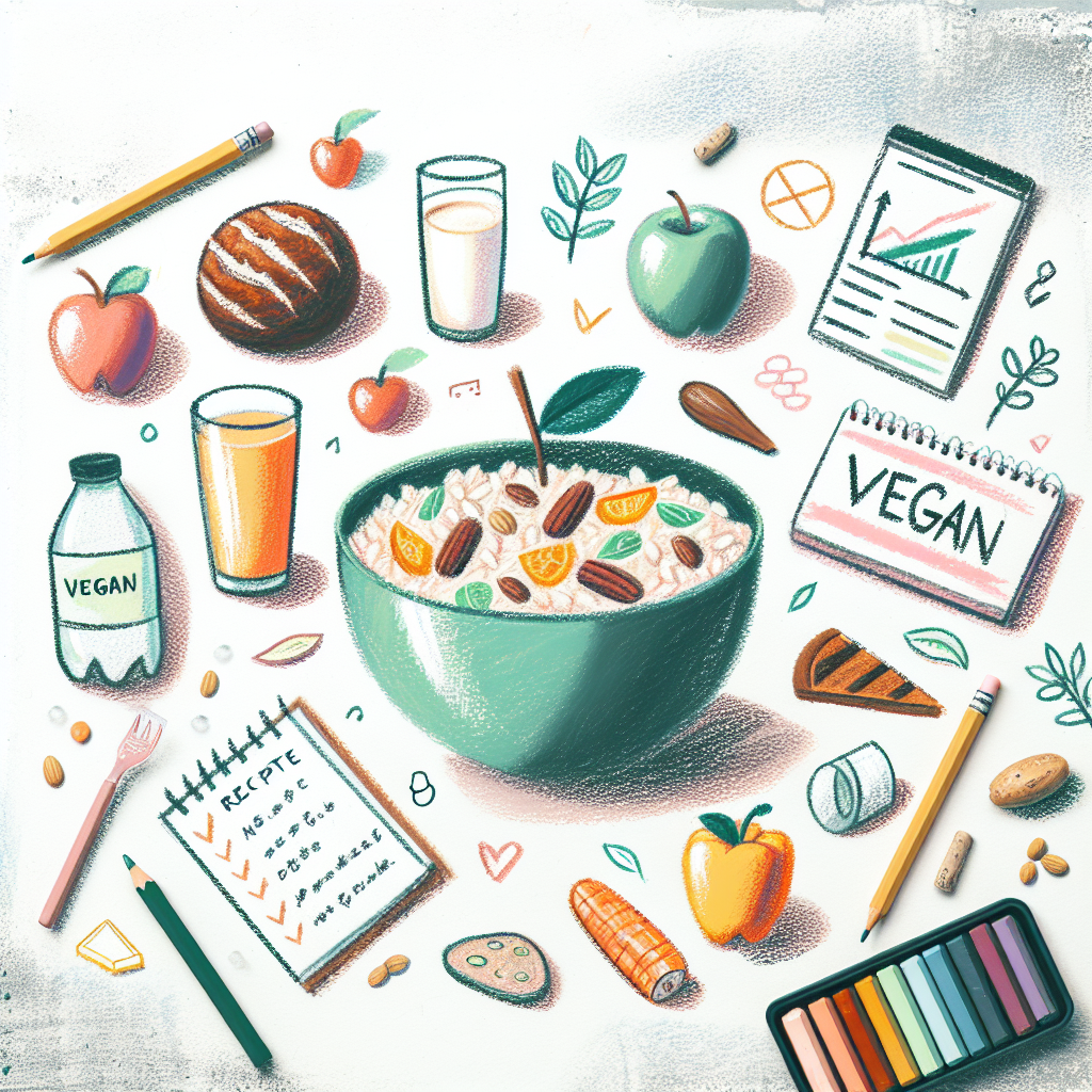 Pastelková ilustrace znázorňující téma: Veganství