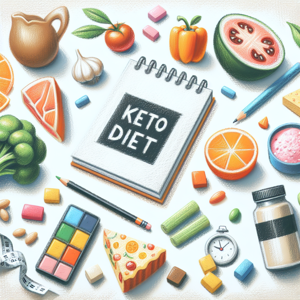 Pastelková ilustrace znázorňující téma: Diety a výživa