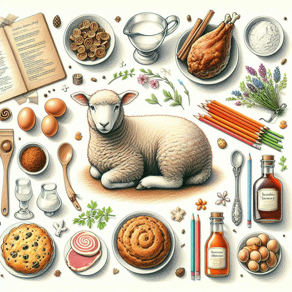 Pastelková ilustrace znázorňující téma: Recepty