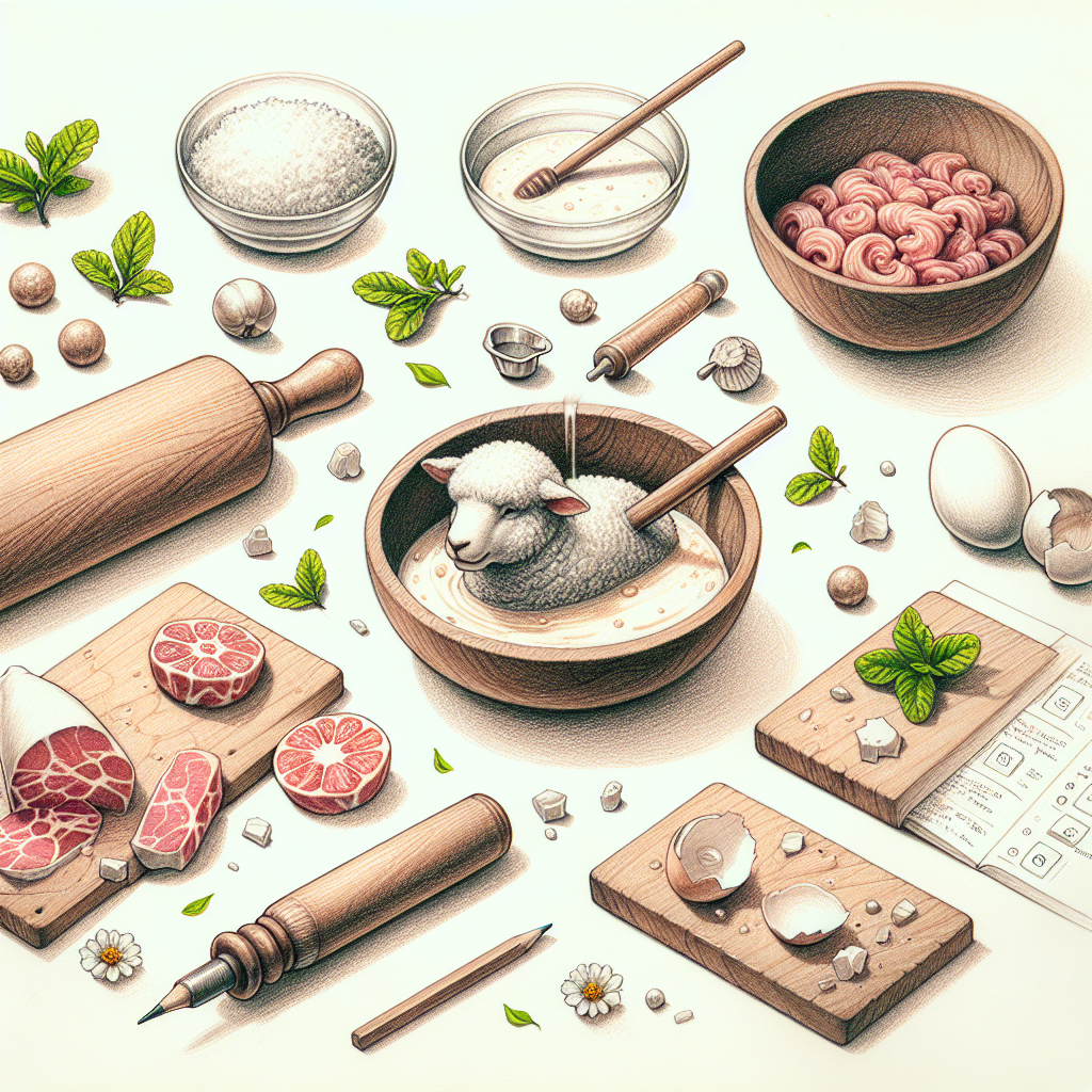 Pastelková ilustrace znázorňující téma: Recepty