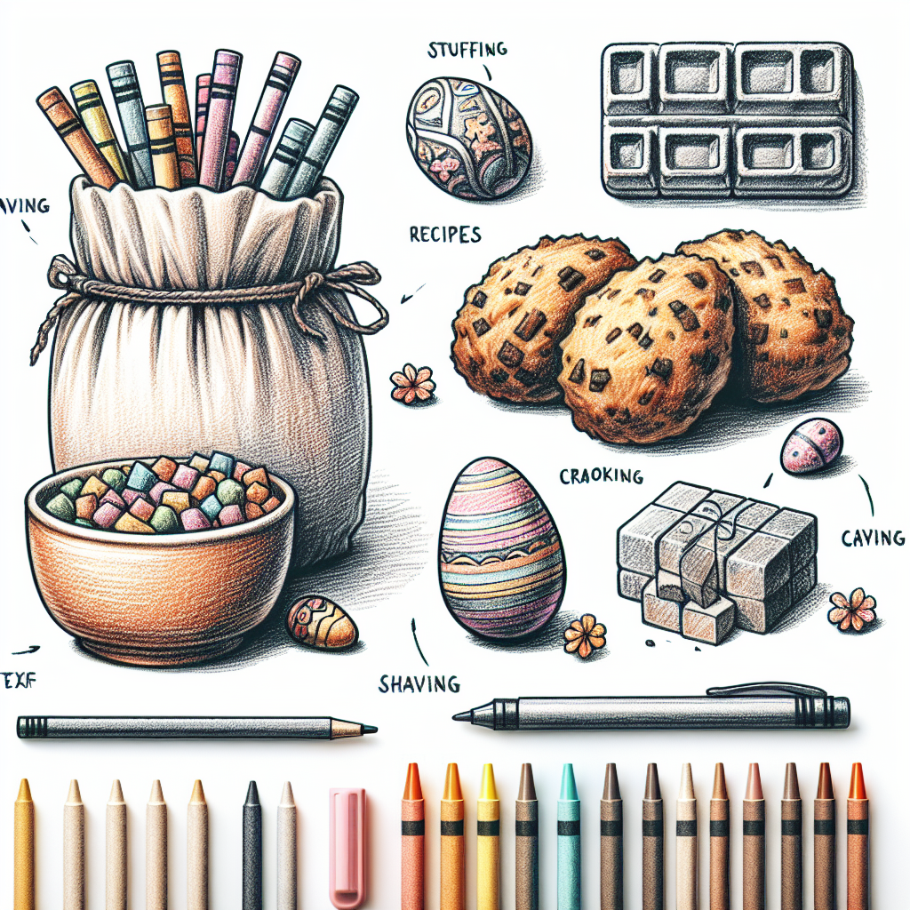 Pastelková ilustrace znázorňující téma: Recepty
