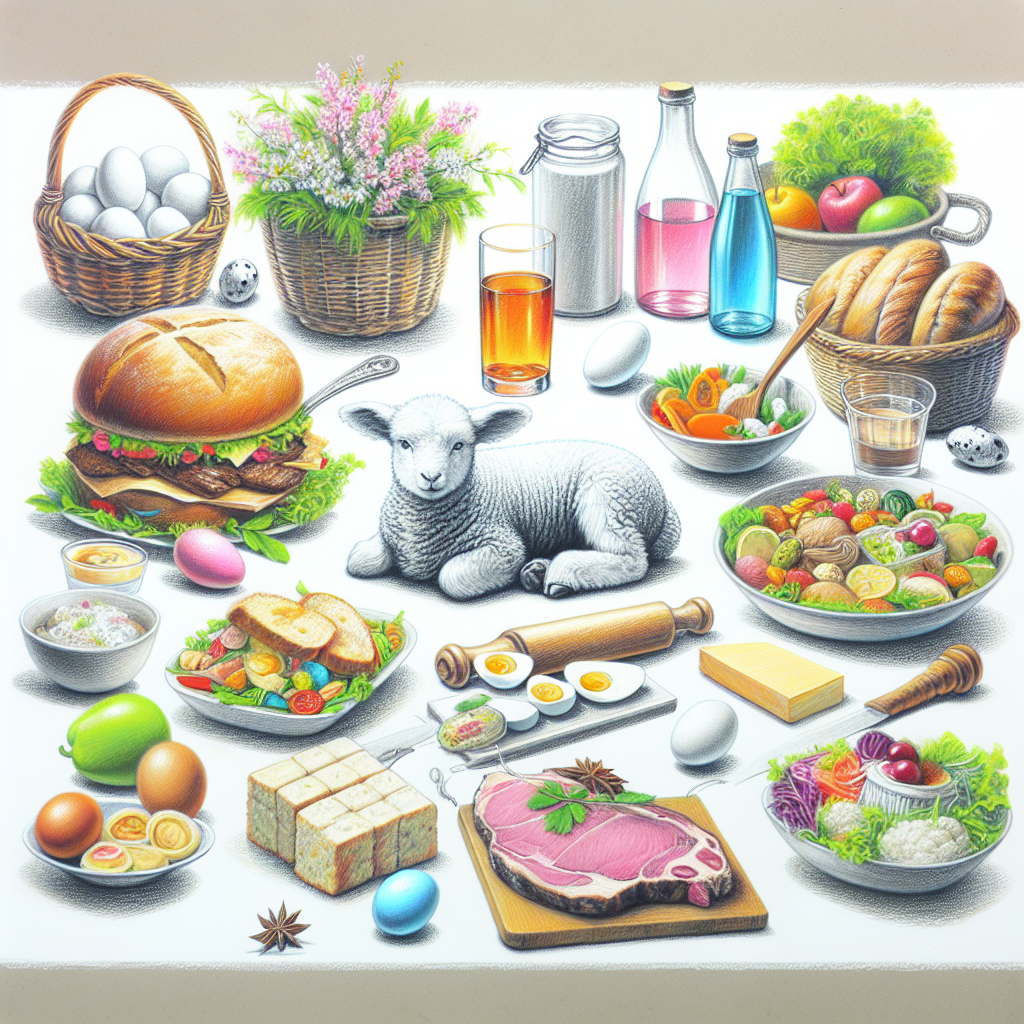 Pastelková ilustrace znázorňující téma: Velikonoce