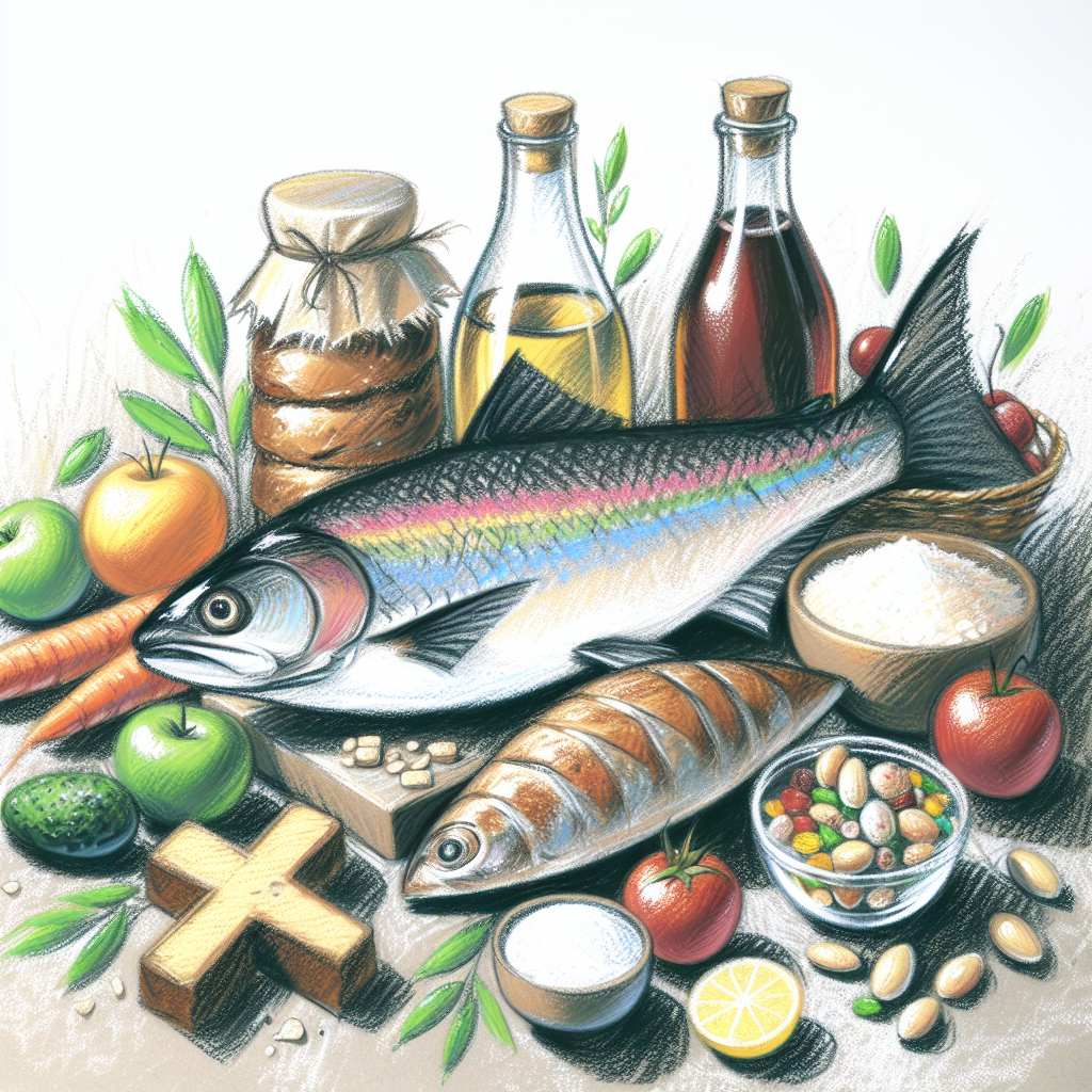 Pastelková ilustrace znázorňující téma: Gastronomie