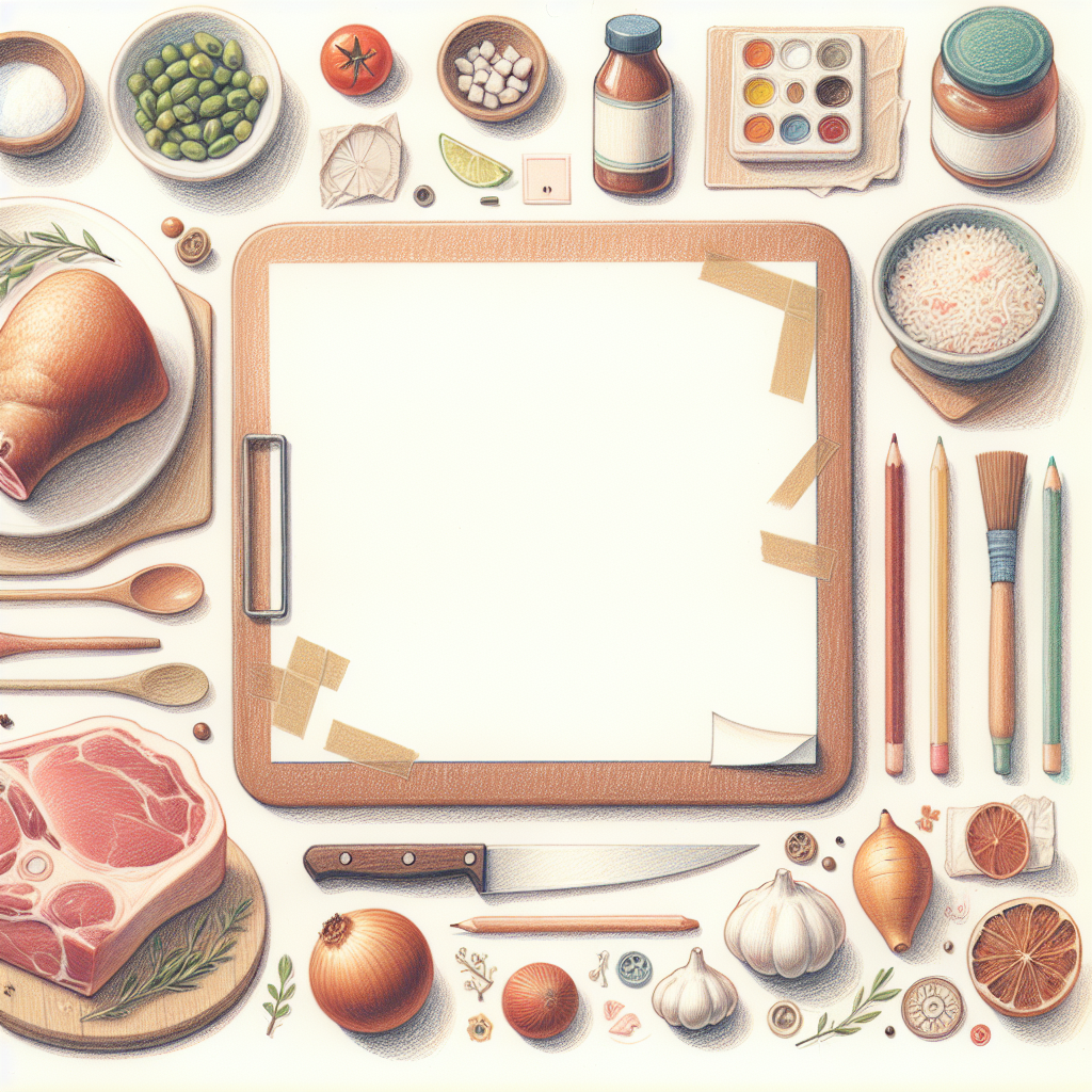 Pastelková ilustrace znázorňující téma: Recepty