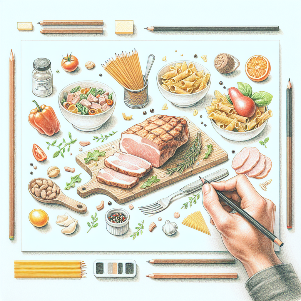 Pastelková ilustrace znázorňující téma: Recepty