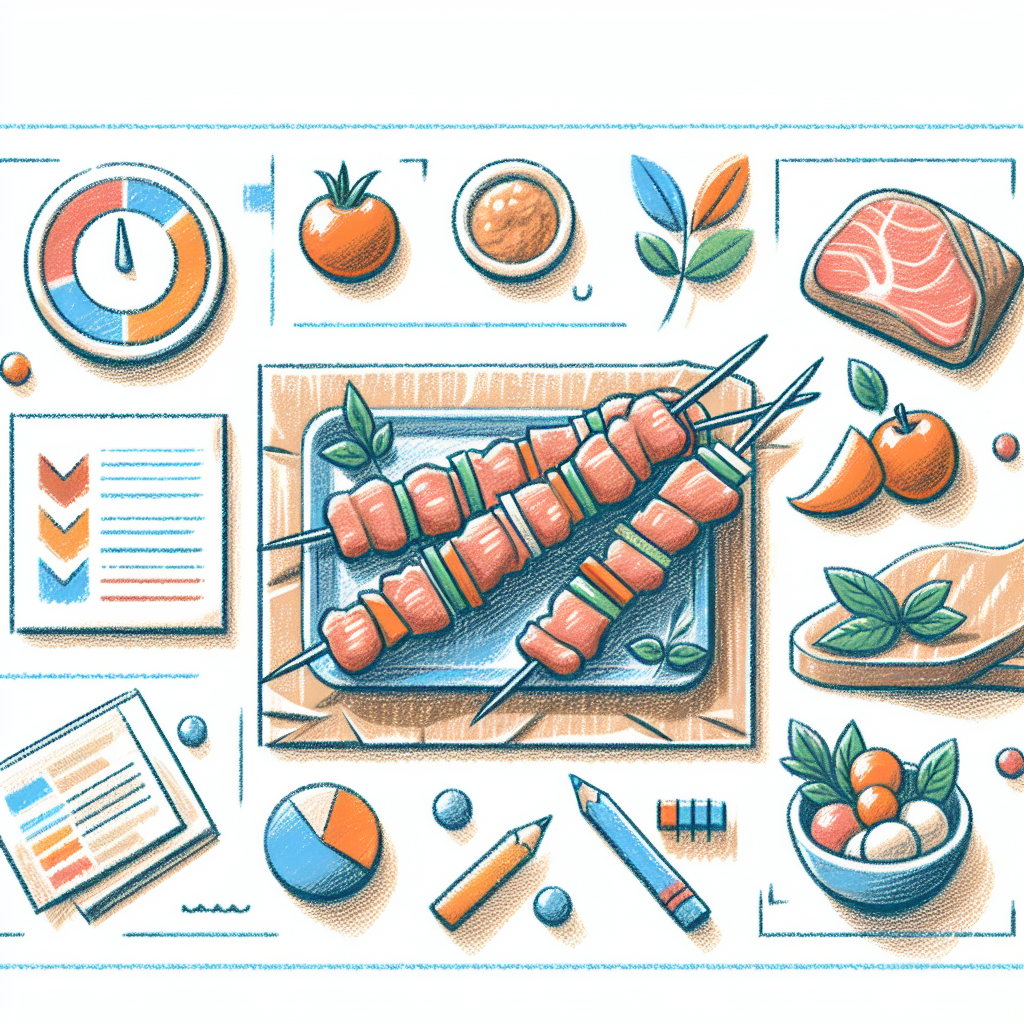 Pastelková ilustrace znázorňující téma: Masové pokrmy