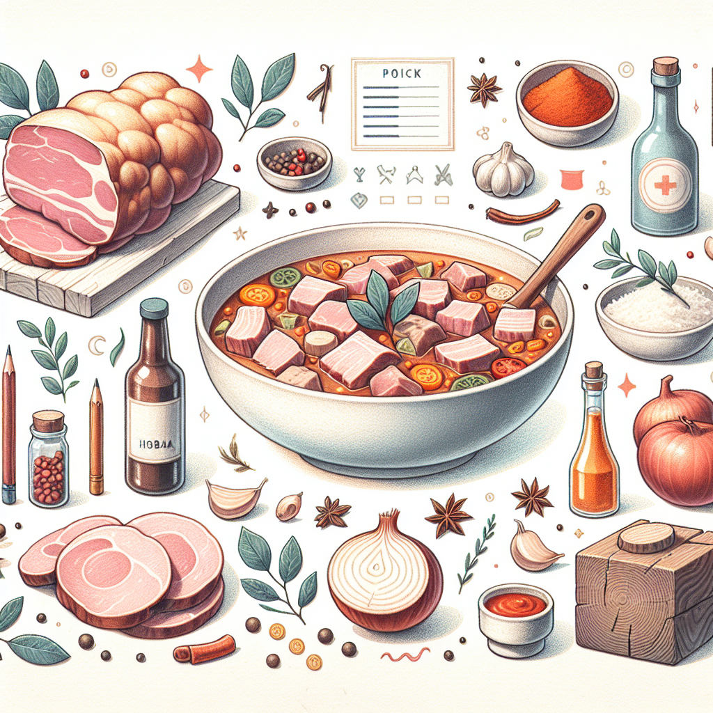 Pastelková ilustrace znázorňující téma: Česká kuchyně