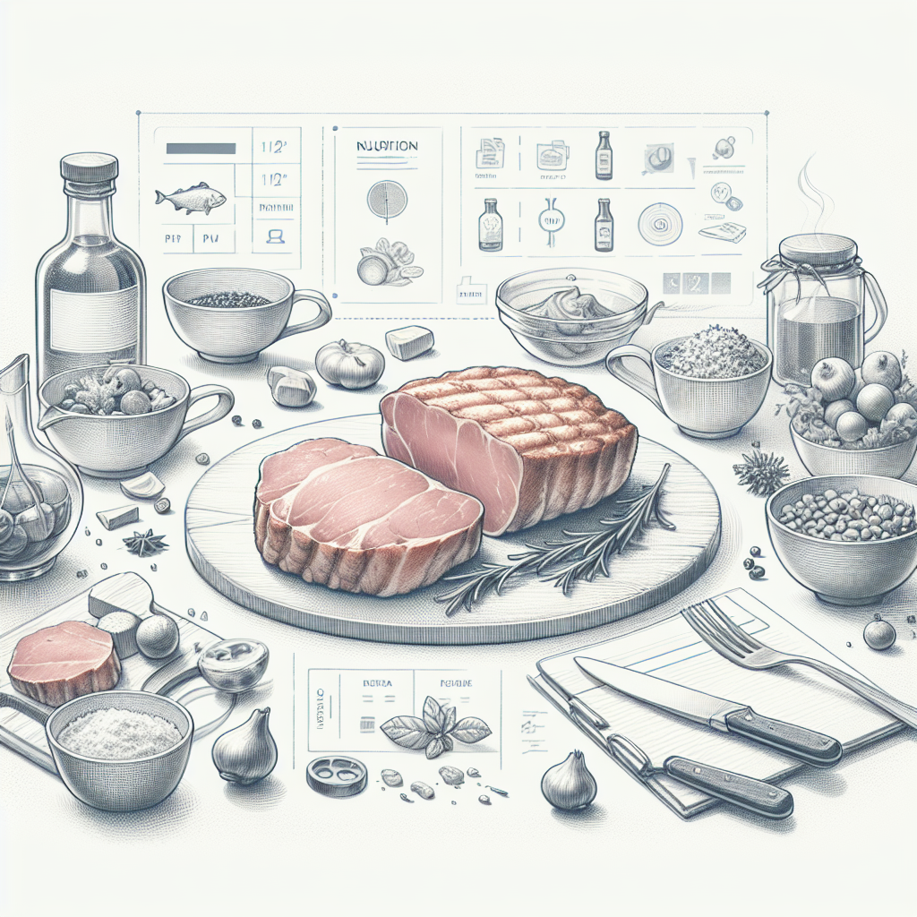 Pastelková ilustrace znázorňující téma: Vepřové maso