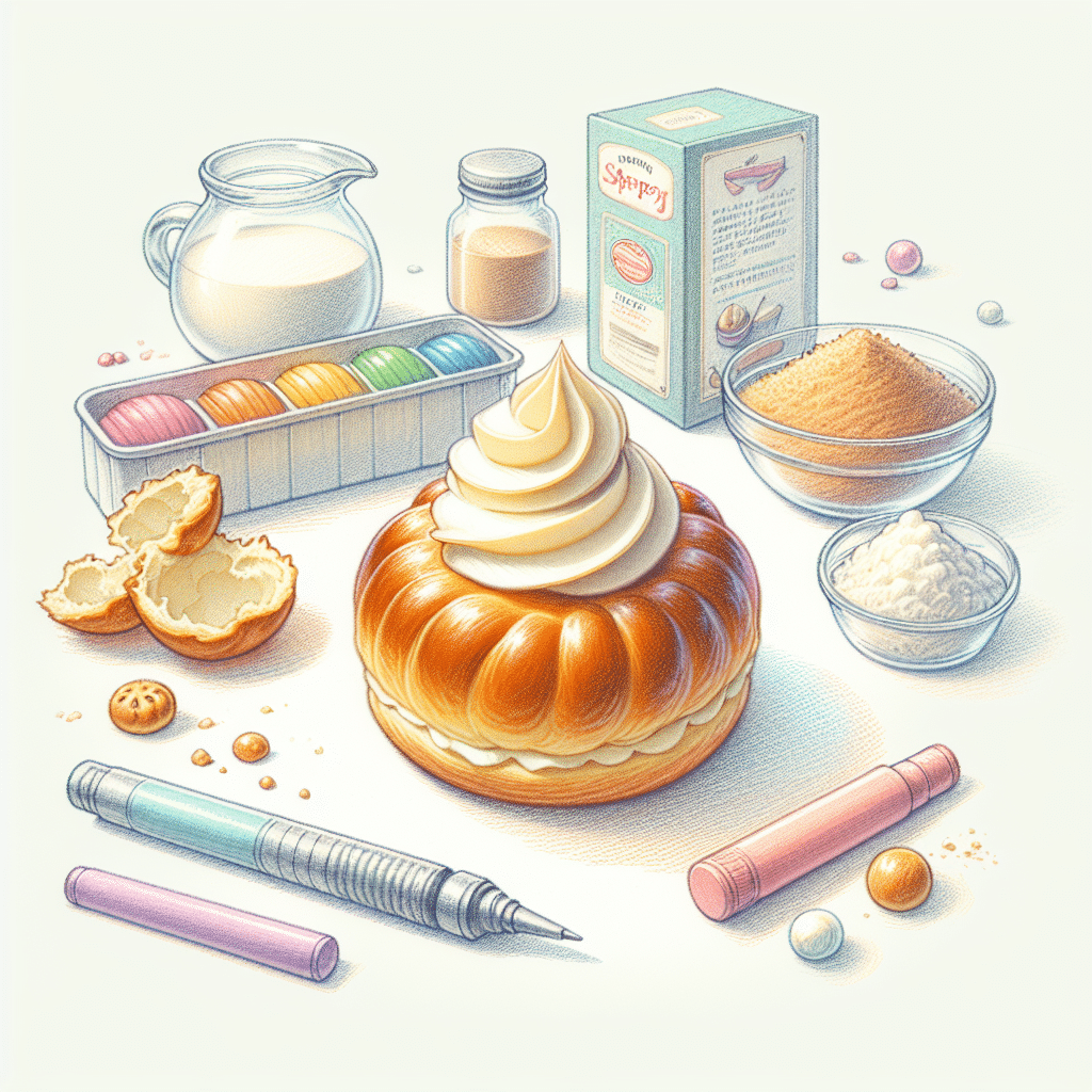 Pastelková ilustrace znázorňující téma: Dezerty