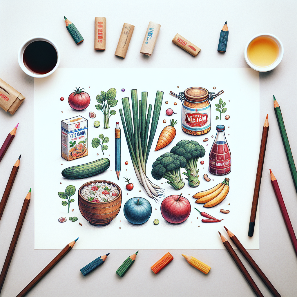 Pastelková ilustrace znázorňující téma: Zdravá výživa