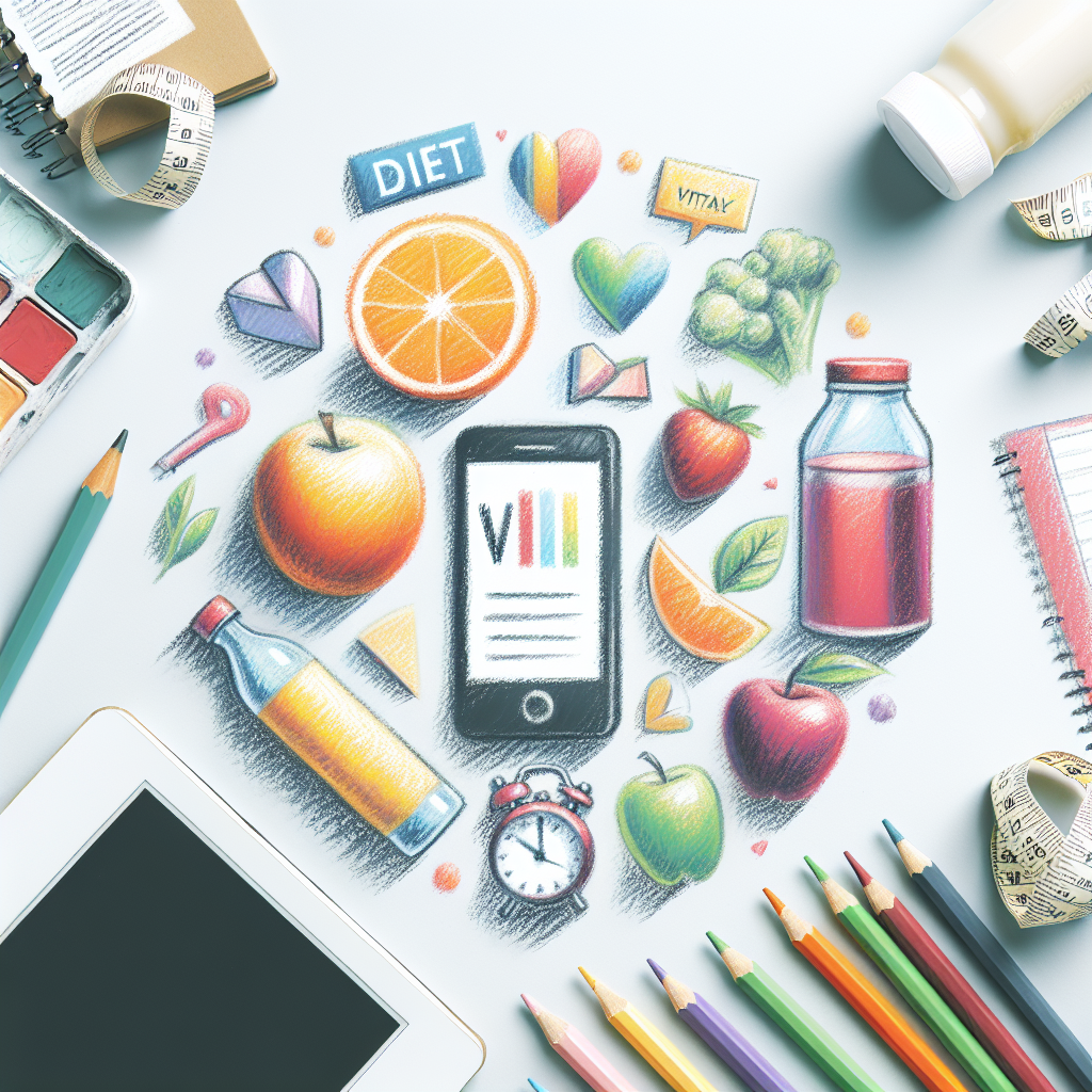 Pastelková ilustrace znázorňující téma: Zdravá výživa