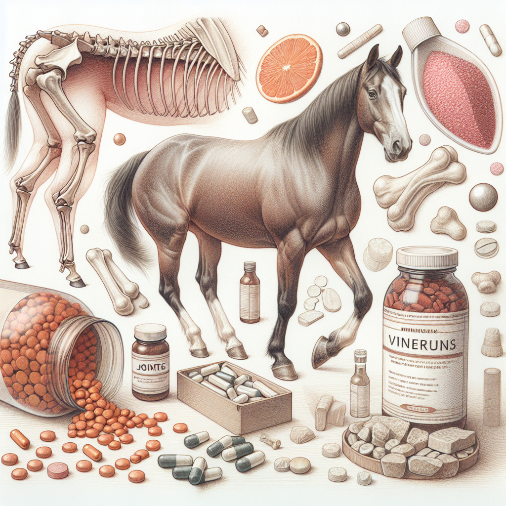 Pastelková ilustrace znázorňující téma: Výživa koní