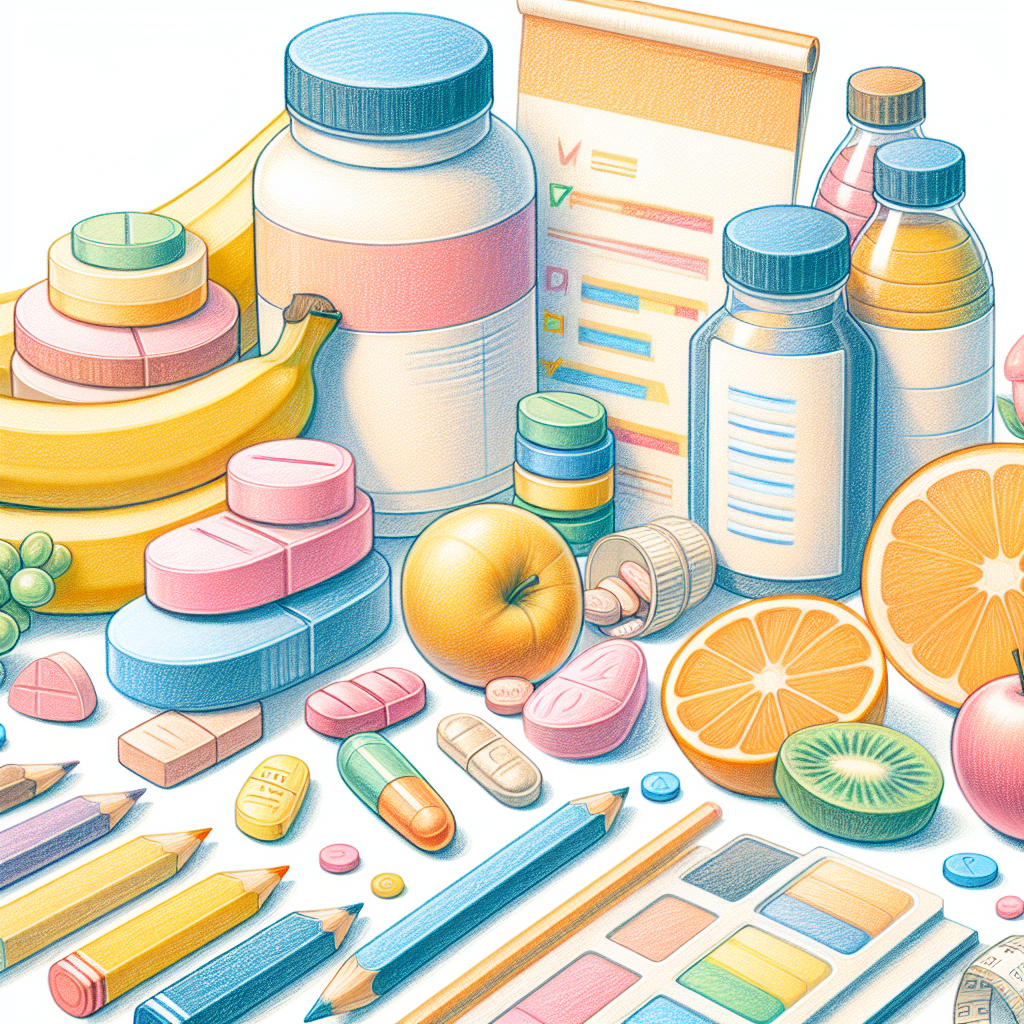 Pastelková ilustrace znázorňující téma: Zdraví a výživa