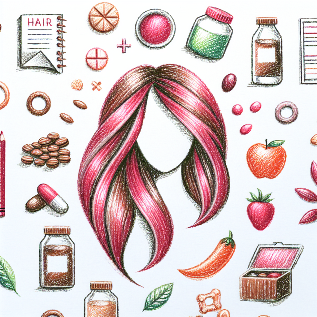 Pastelková ilustrace znázorňující téma: Vlasová péče