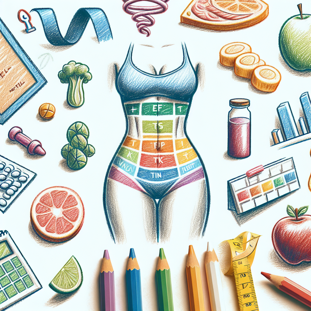 Pastelková ilustrace znázorňující téma: Hubnutí