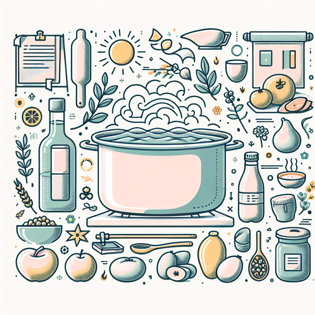 Pastelková ilustrace znázorňující téma: Vaření