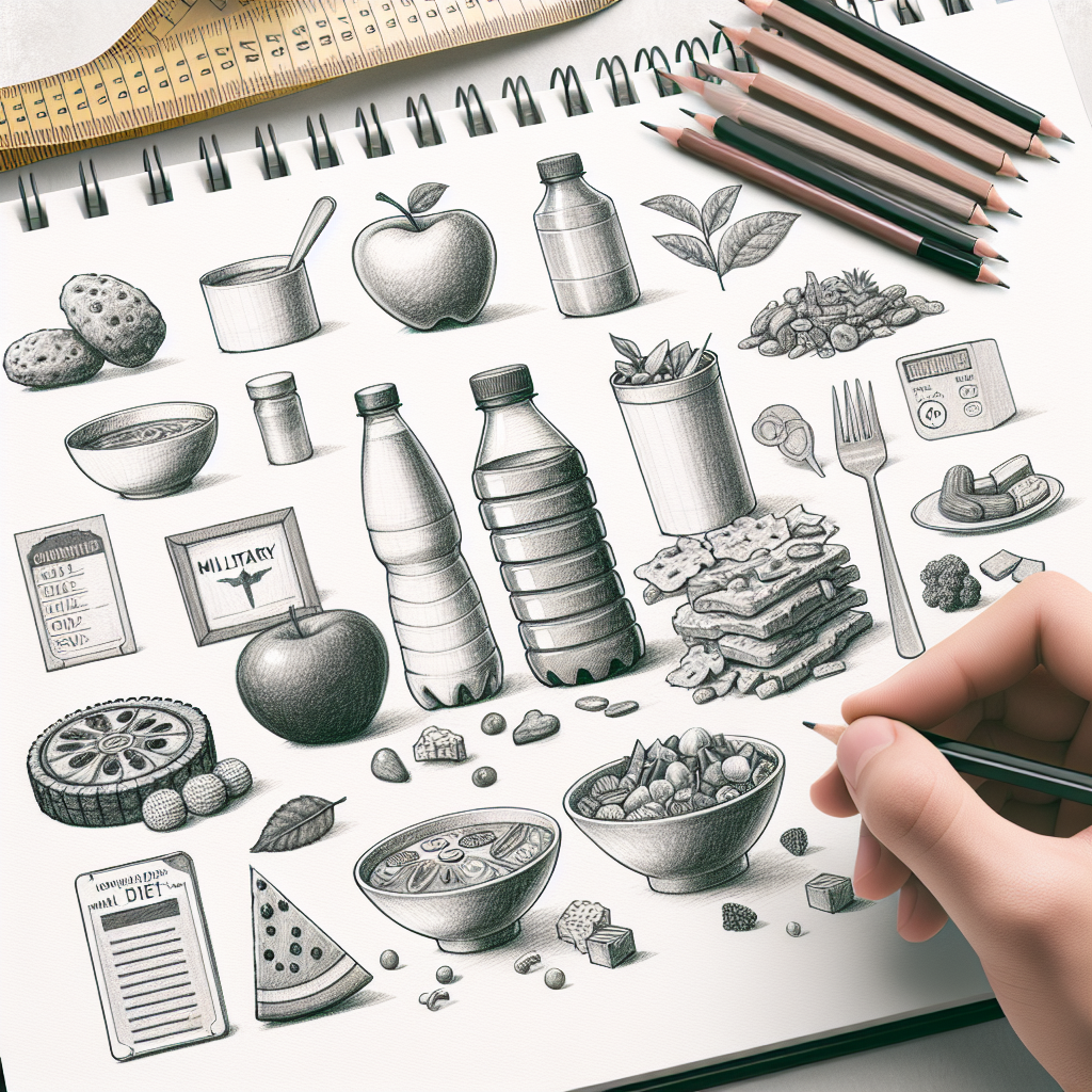 Pastelková ilustrace znázorňující téma: Diety a výživa