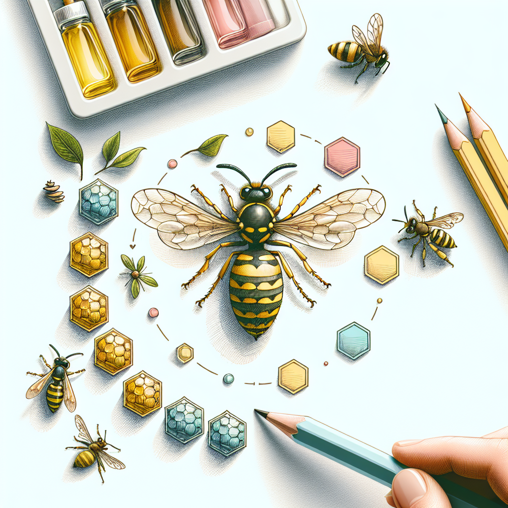 Pastelková ilustrace znázorňující téma: Hmyz