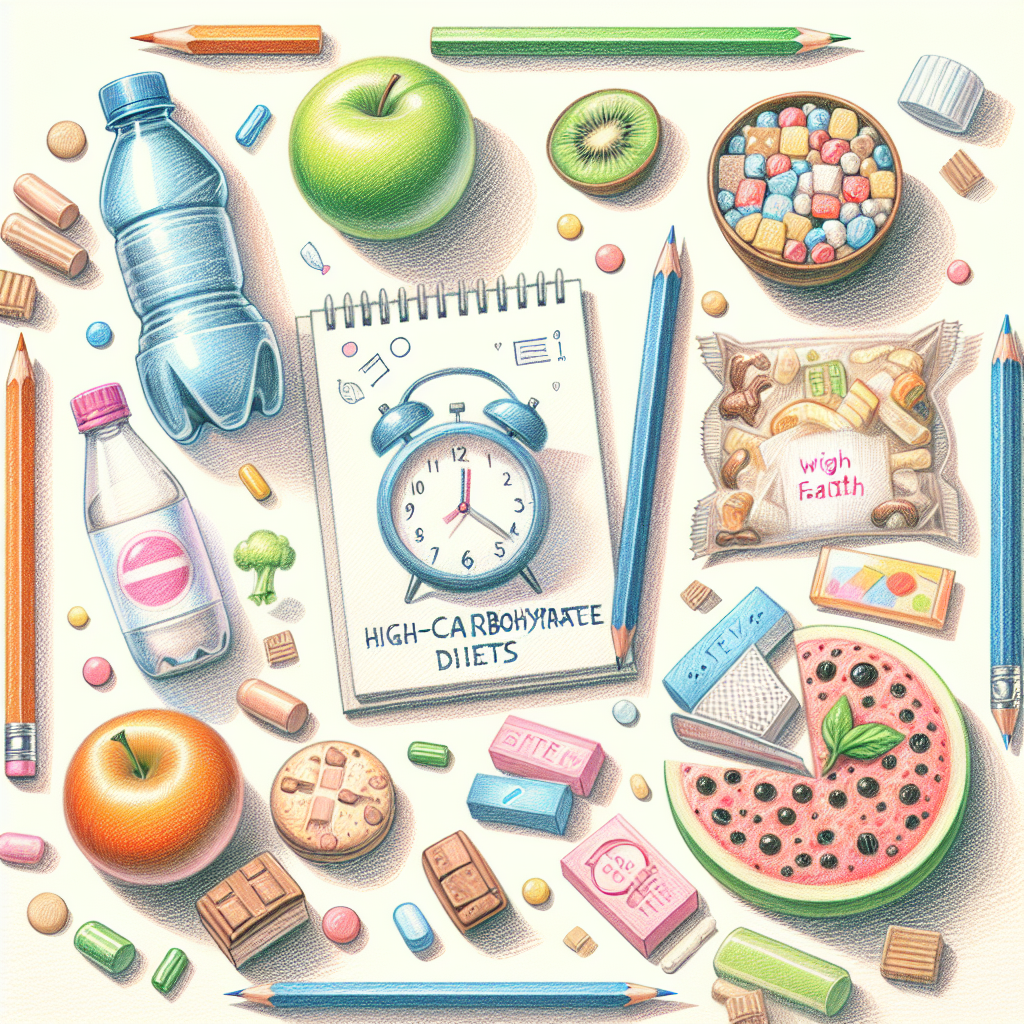 Pastelková ilustrace znázorňující téma: Diety