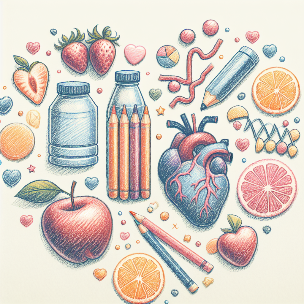 Pastelková ilustrace znázorňující téma: výživa na vazy a šlachy