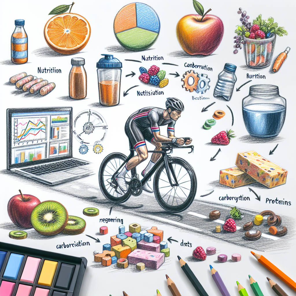 Pastelková ilustrace znázorňující téma: Výživa pro sportovce