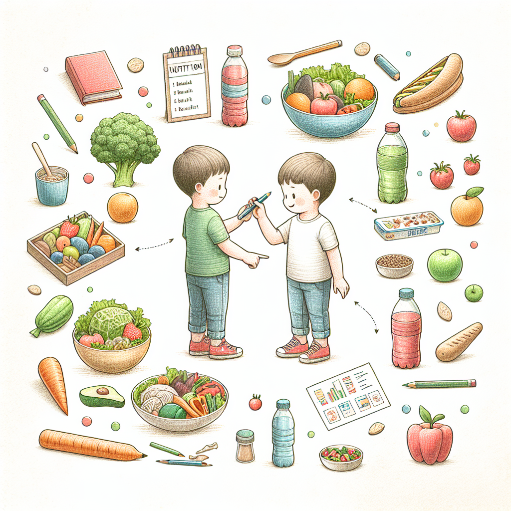 Pastelková ilustrace znázorňující téma: Dětská výživa