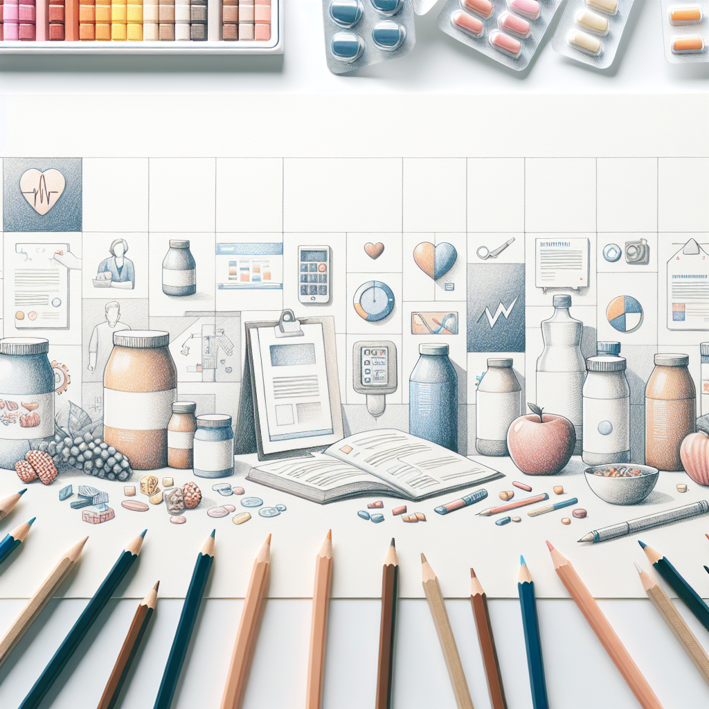 Pastelková ilustrace znázorňující téma: Výživa