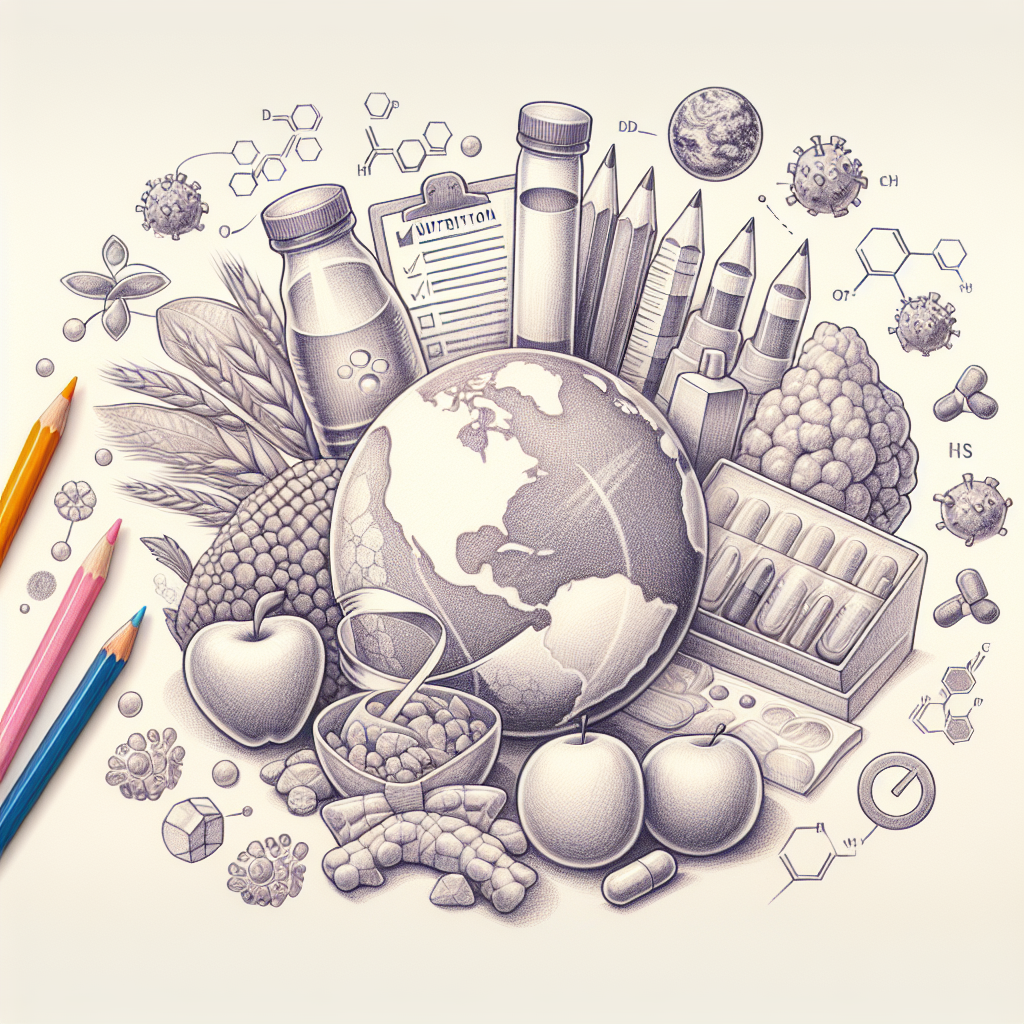 Pastelková ilustrace znázorňující téma: Výživa a zdraví