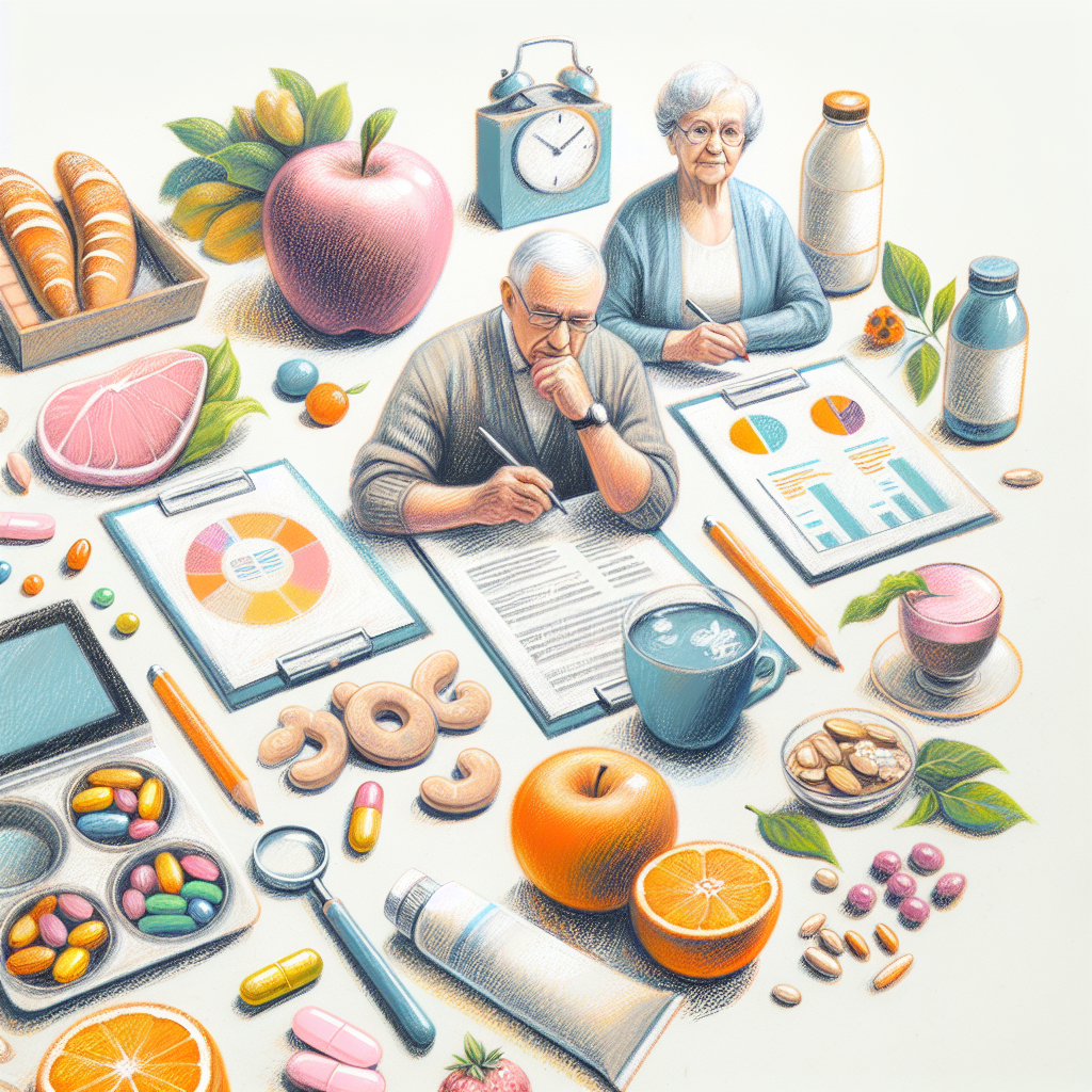 Pastelková ilustrace znázorňující téma: Výživa