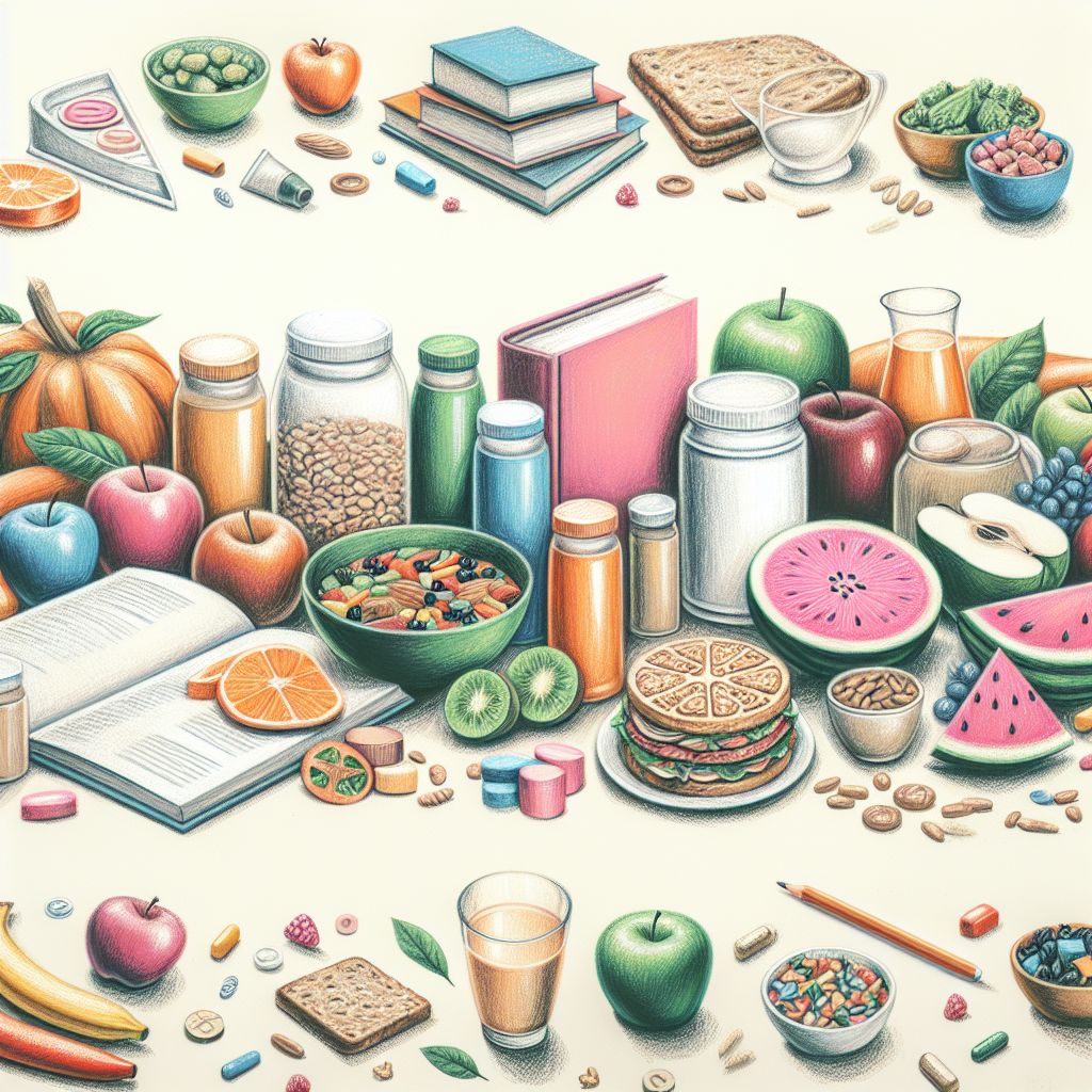 Pastelková ilustrace znázorňující téma: Zdravá výživa