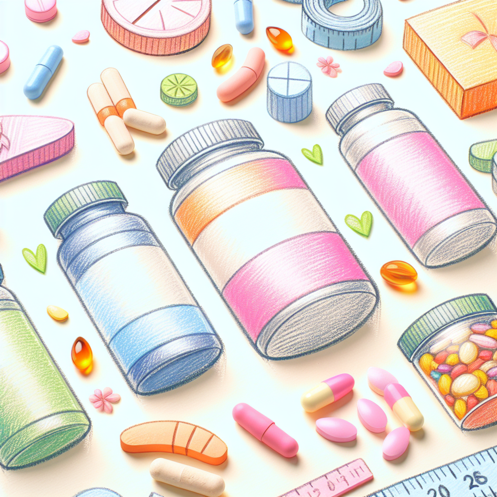 Pastelková ilustrace znázorňující téma: Doplňky stravy