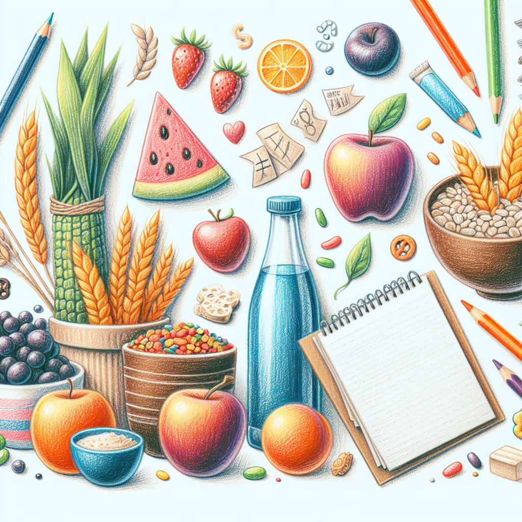 Pastelková ilustrace znázorňující téma: Zdravá strava